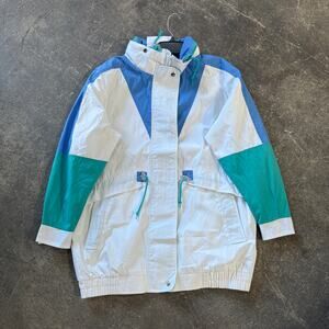 Vintage Mariel Sport Jacket Womens M White Hooded Lightweight Outdoor